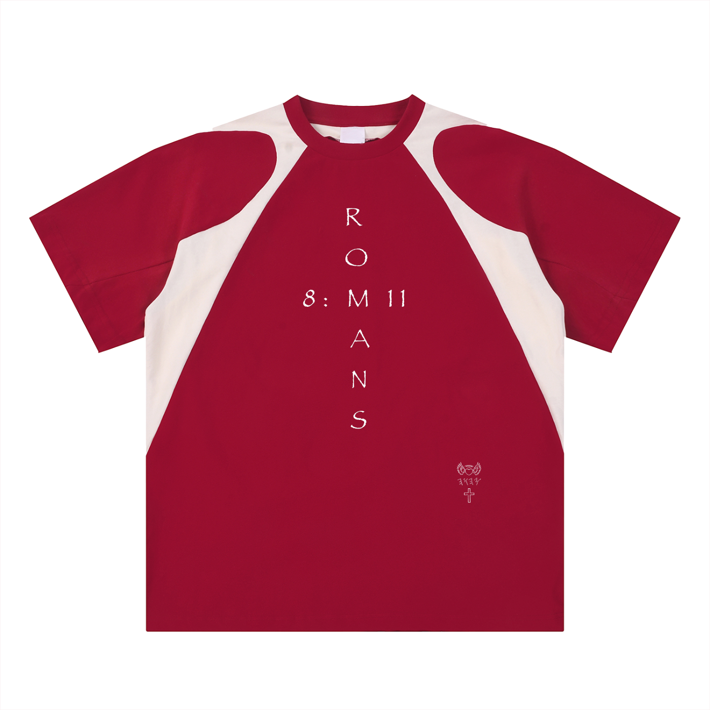 Contrast Panel Cotton T-Shirt