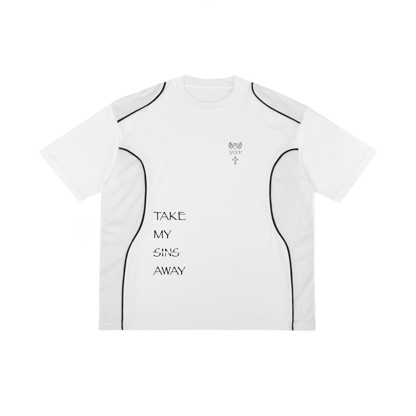 Contrast Piped Panel T-Shirt