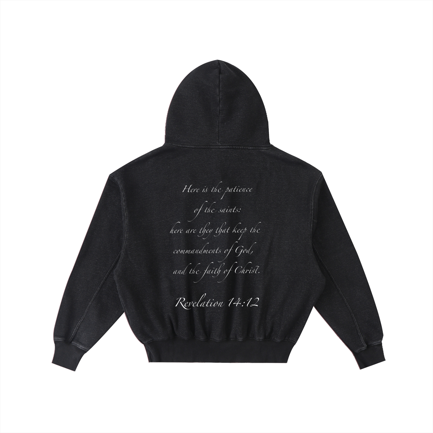 Frayed Enzyme Washed Fleece Hoodie