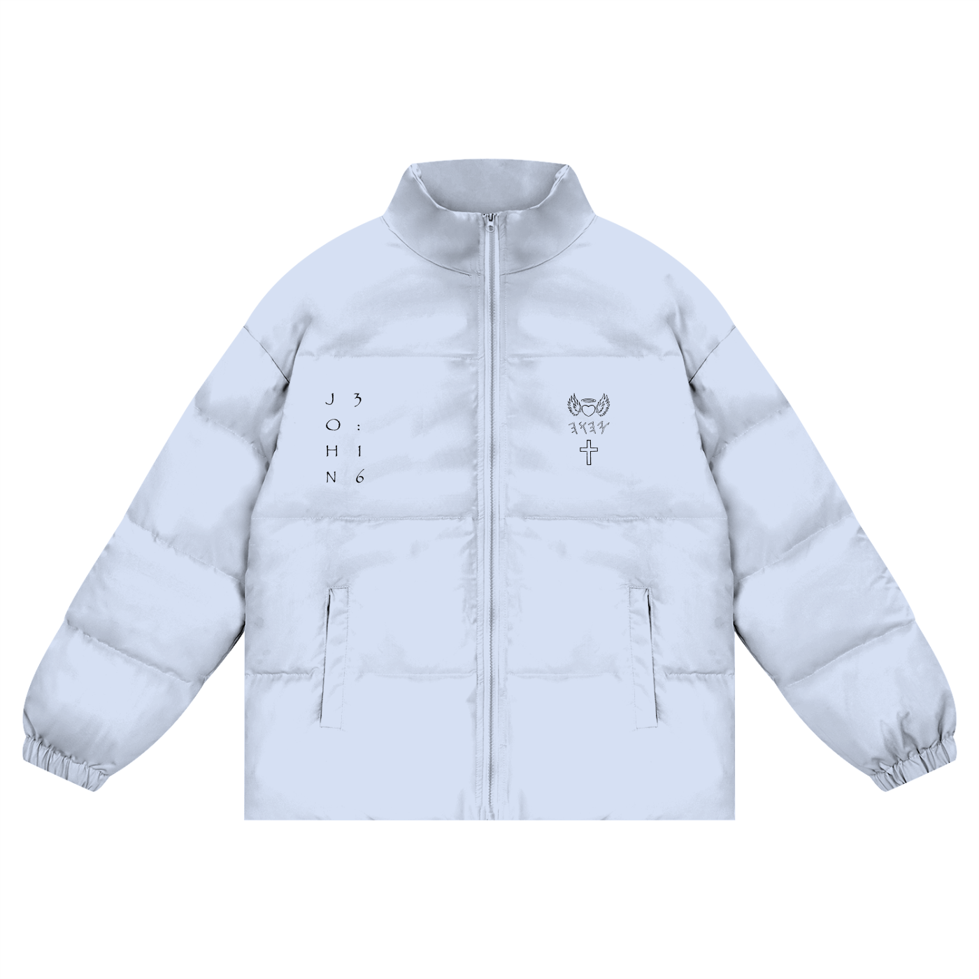 Unisex Zipper Puffer Coat