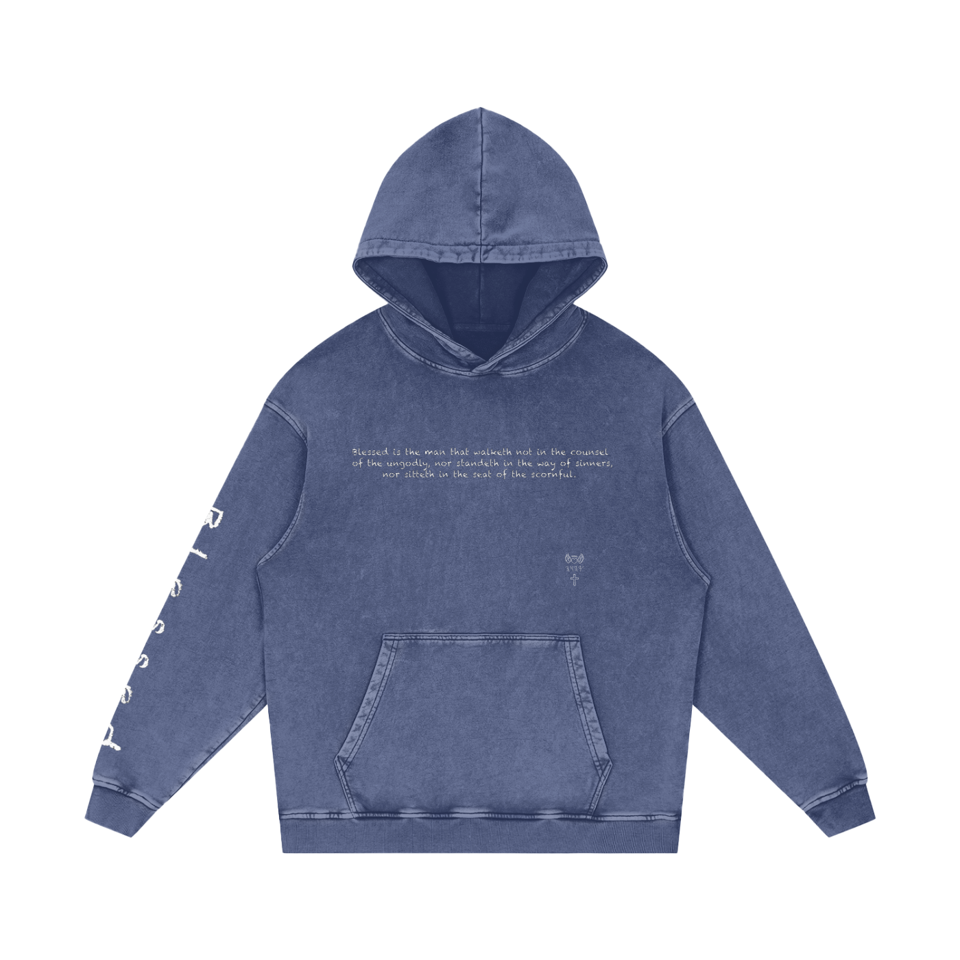 Snow Washed Loose Cotton Hoodie