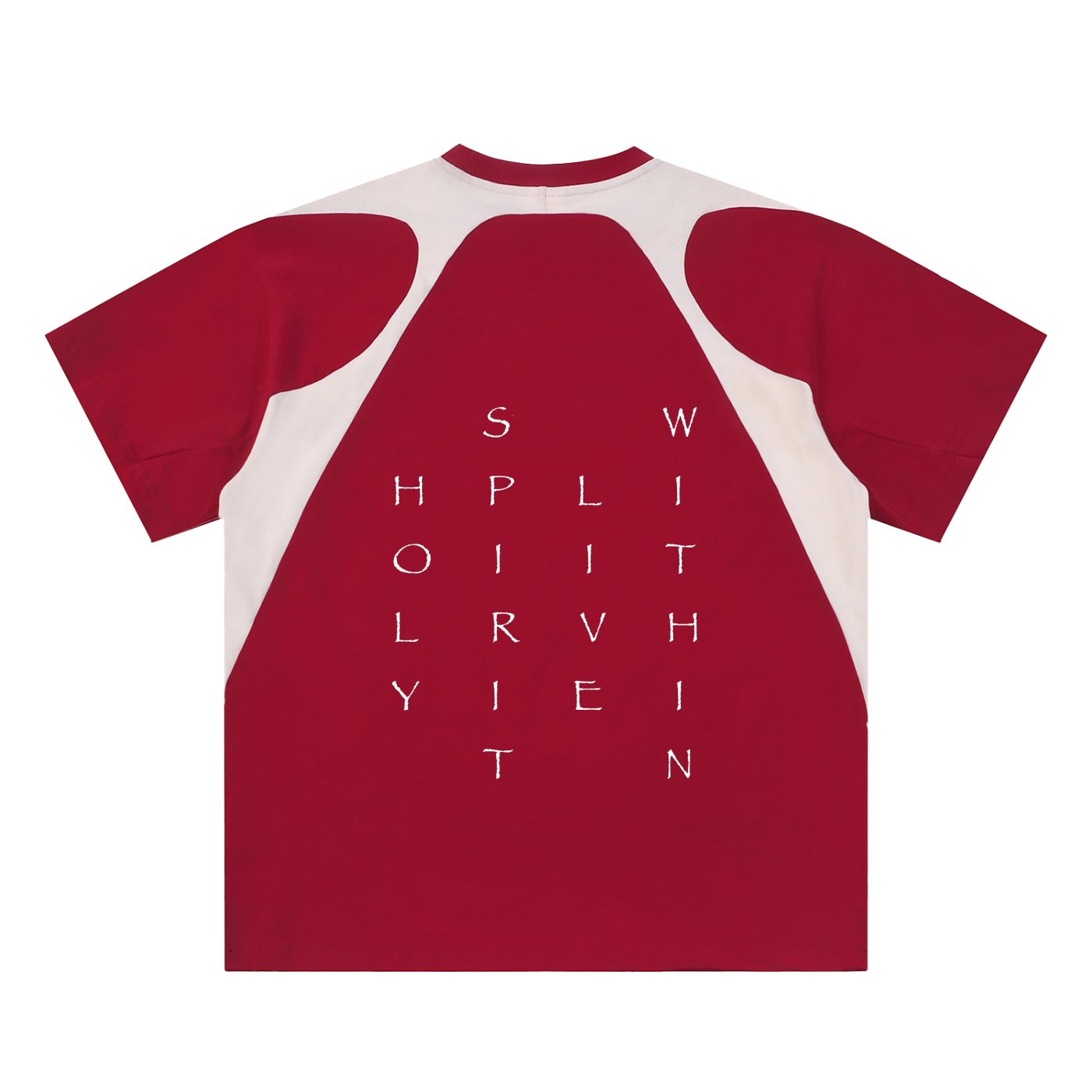 Contrast Panel Cotton T-Shirt