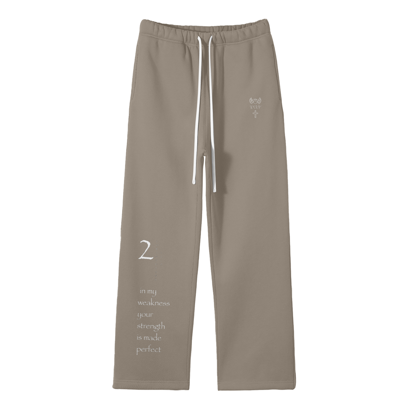 Streetwear Unisex Solid Color Fleece Straight Leg Pants