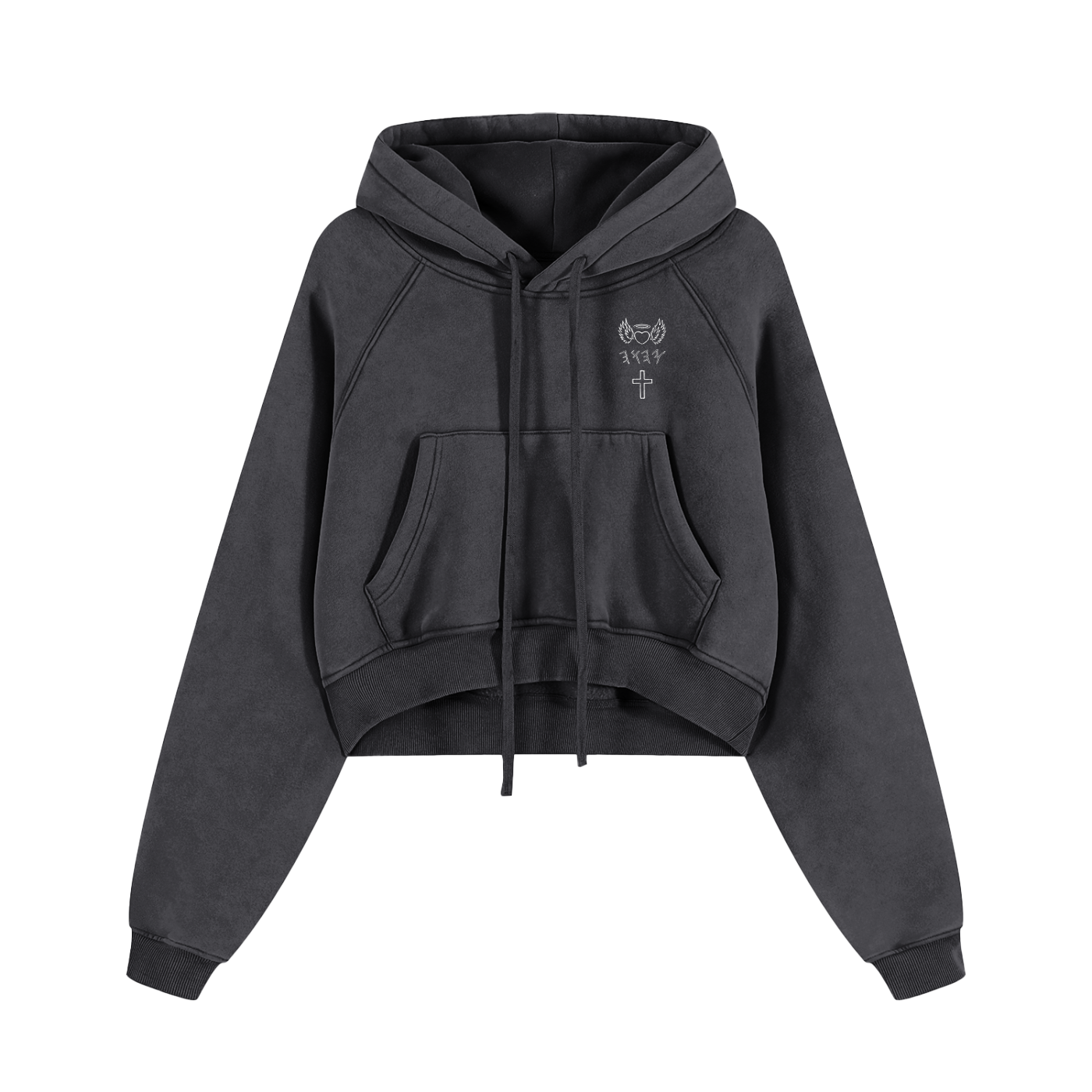 Snow Washed Cropped Hoodie