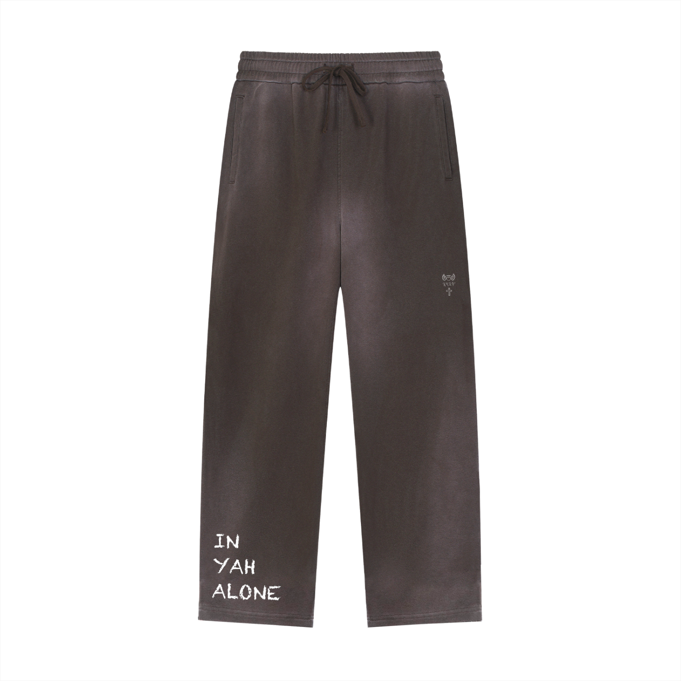Sun Fade Raw Edge Straight-Leg Sweatpants