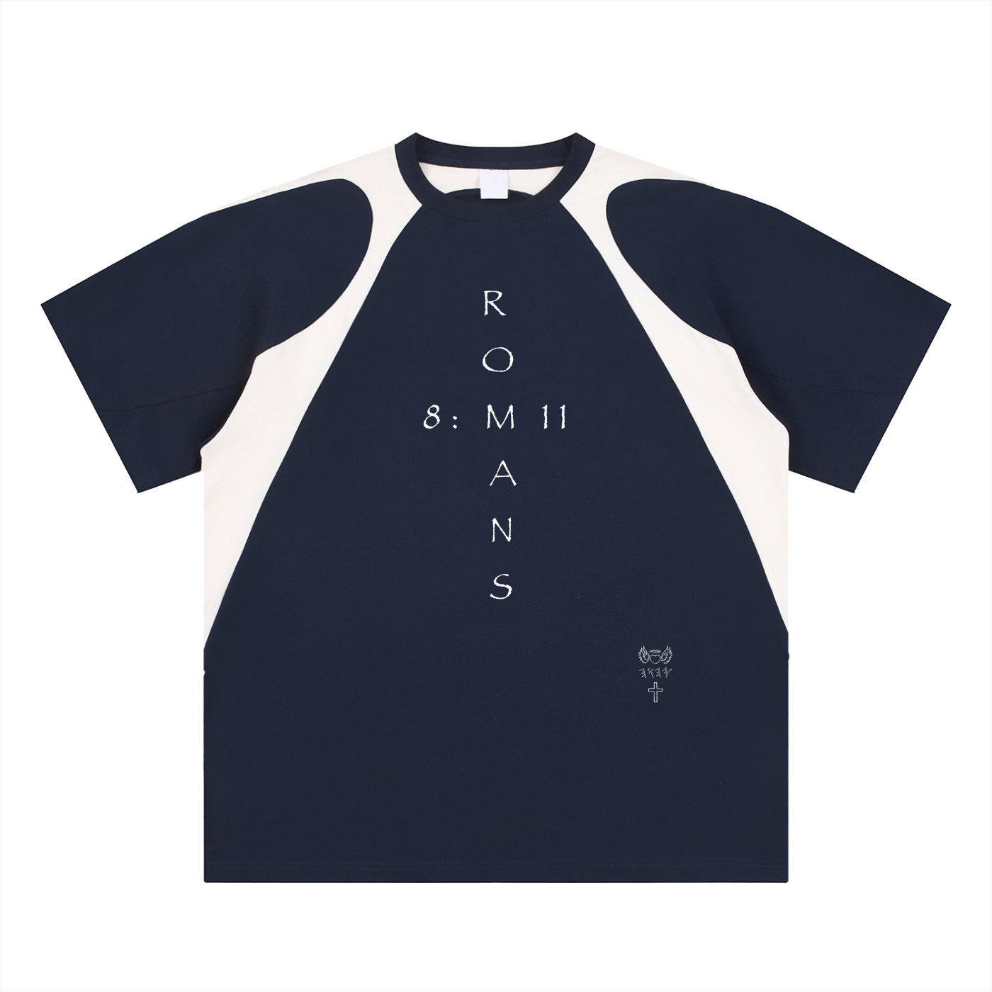 Contrast Panel Cotton T-Shirt