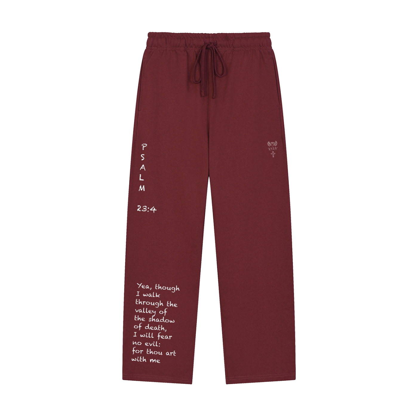 Solid Color Straight-Leg Sweatpants