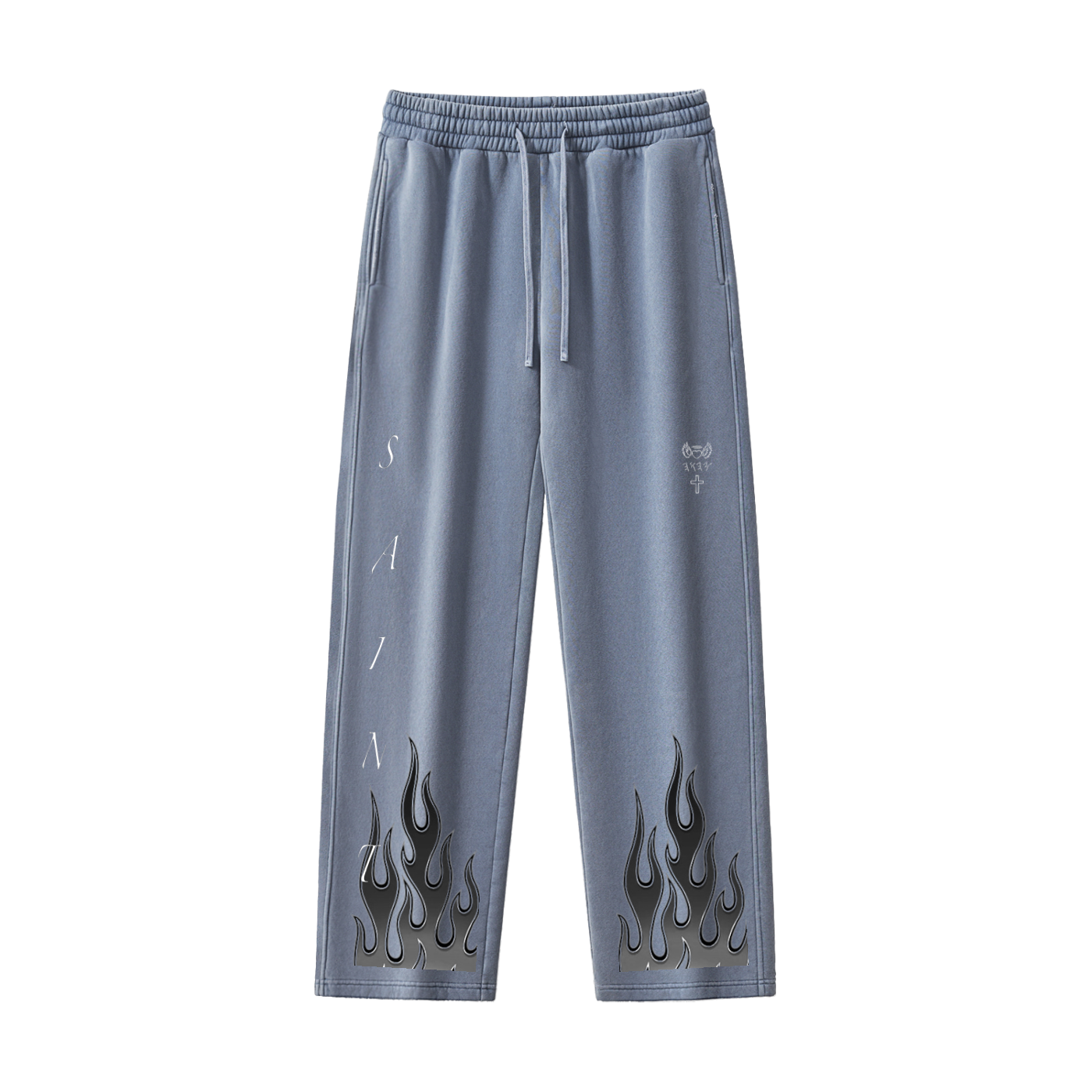 Frayed Enzyme Washed Fleece Sweatpants