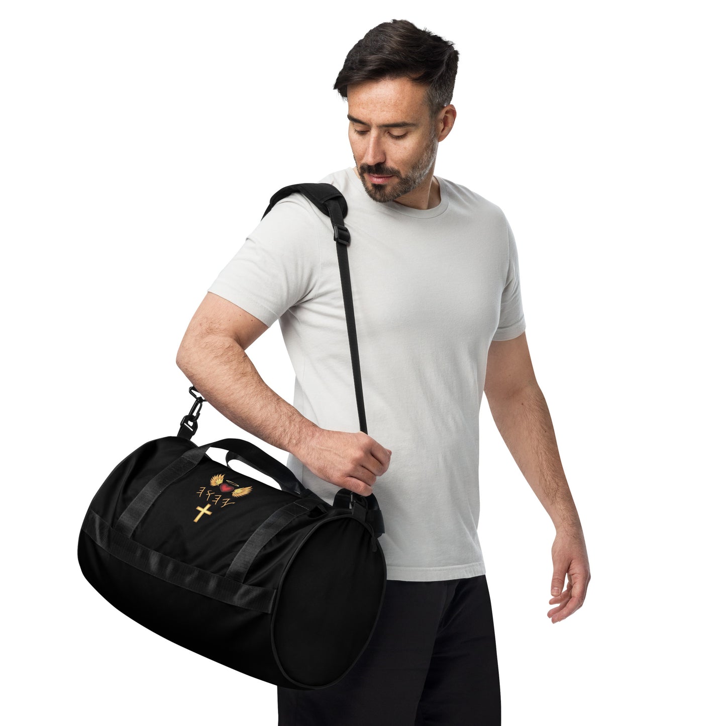 YAHUAH’s Temple All-over print gym bag