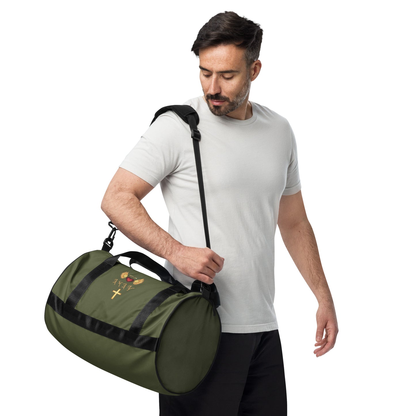 YAHUAH’s Temple All-over print gym bag