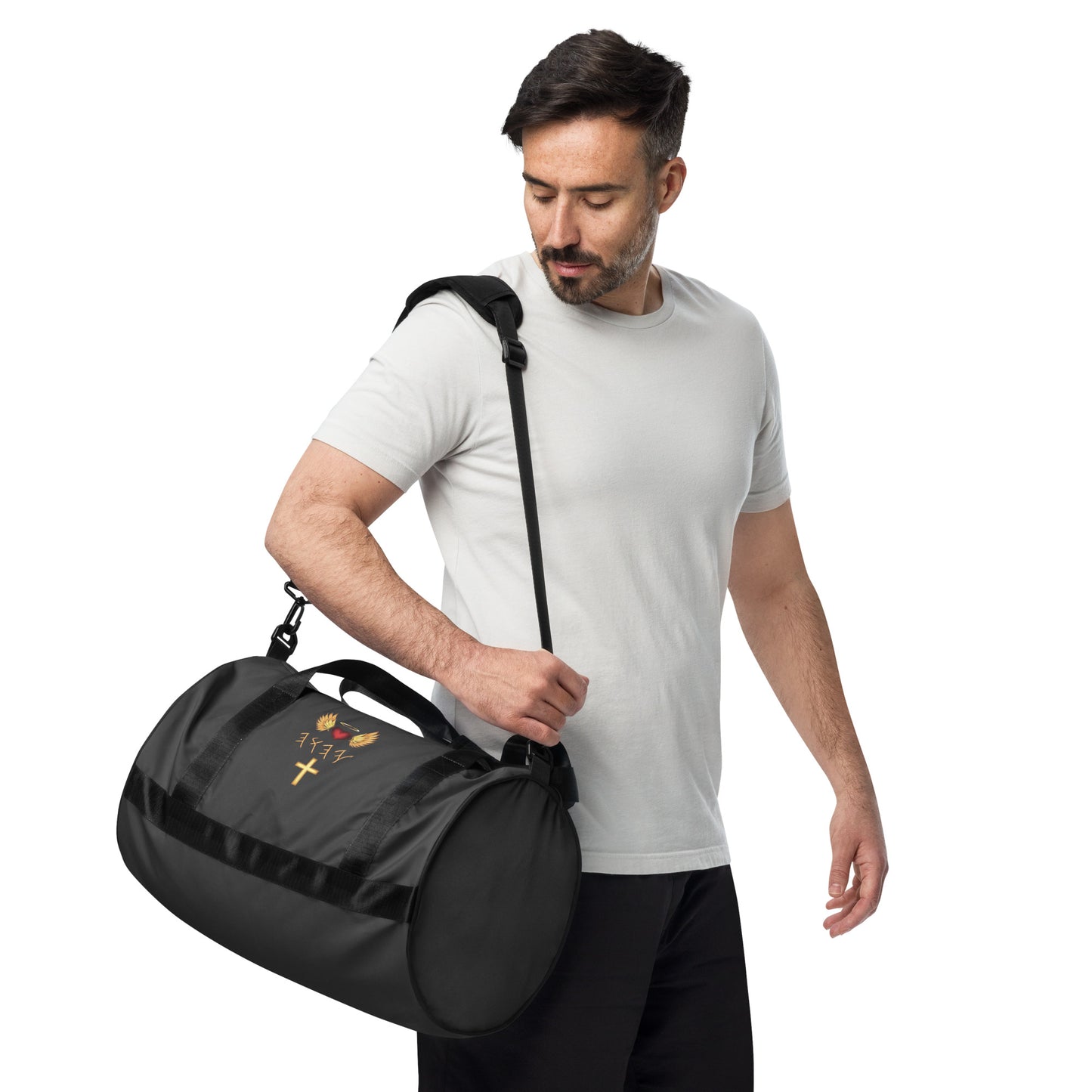 YAHUAH’s Temple All-over print gym bag