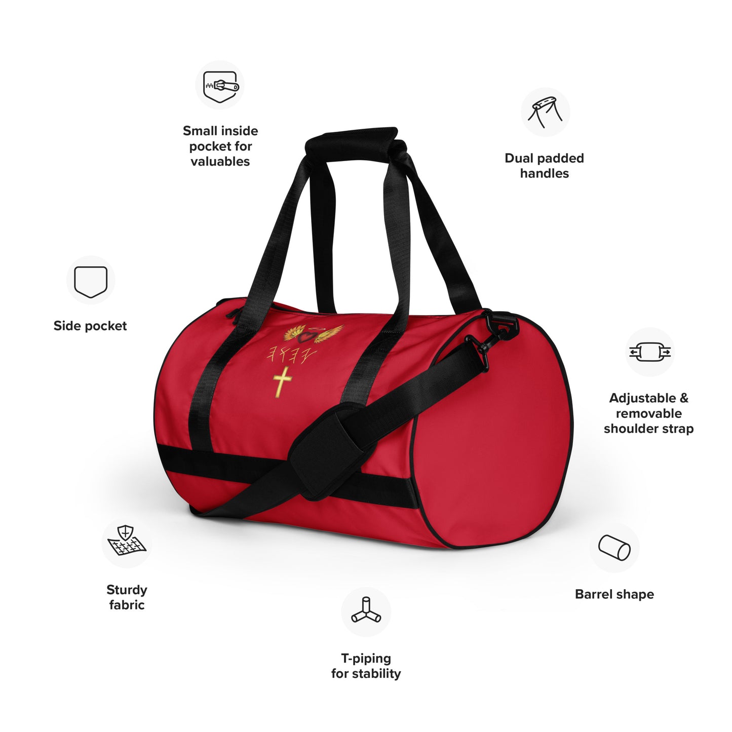 YAHUAH’s Temple All-over print gym bag