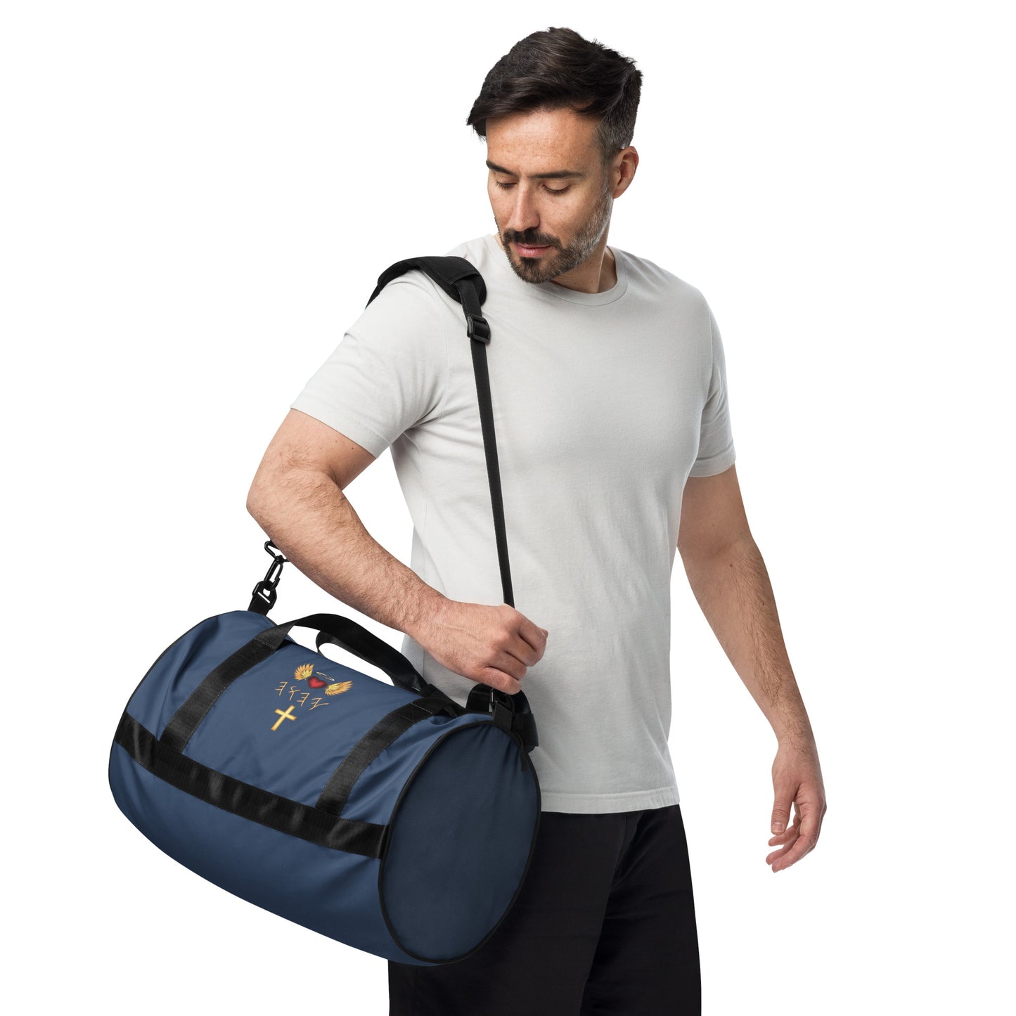 YAHUAH’s Temple All-over print gym bag
