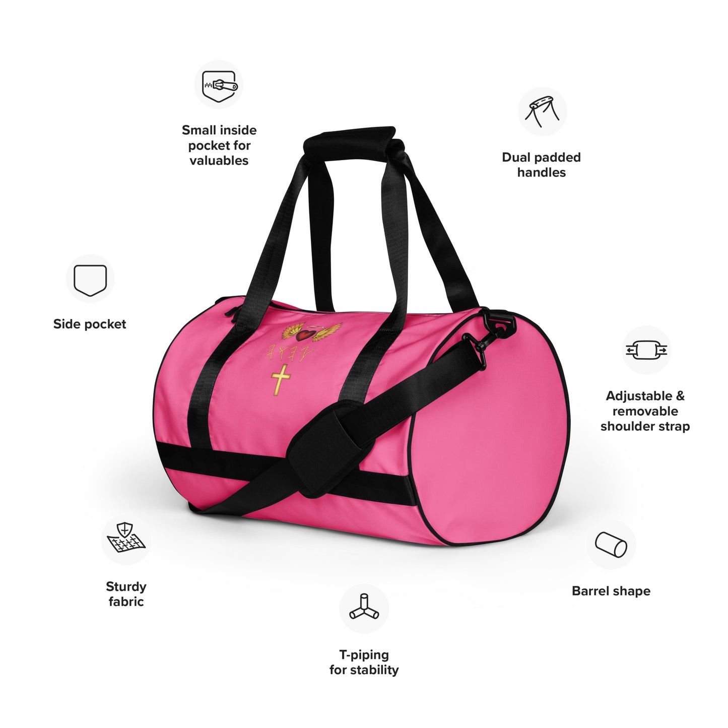 YAHUAH’s Temple All-over print gym bag