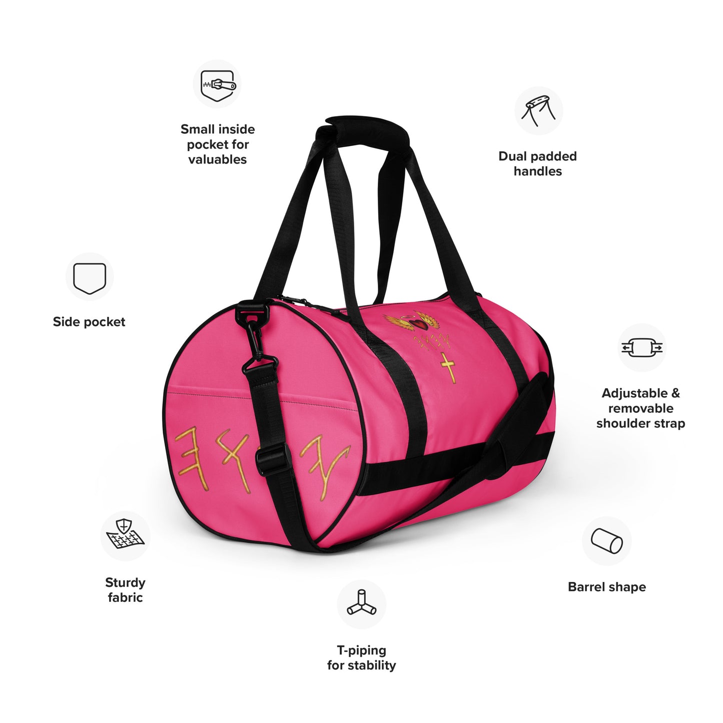 YAHUAH’s Temple All-over print gym bag