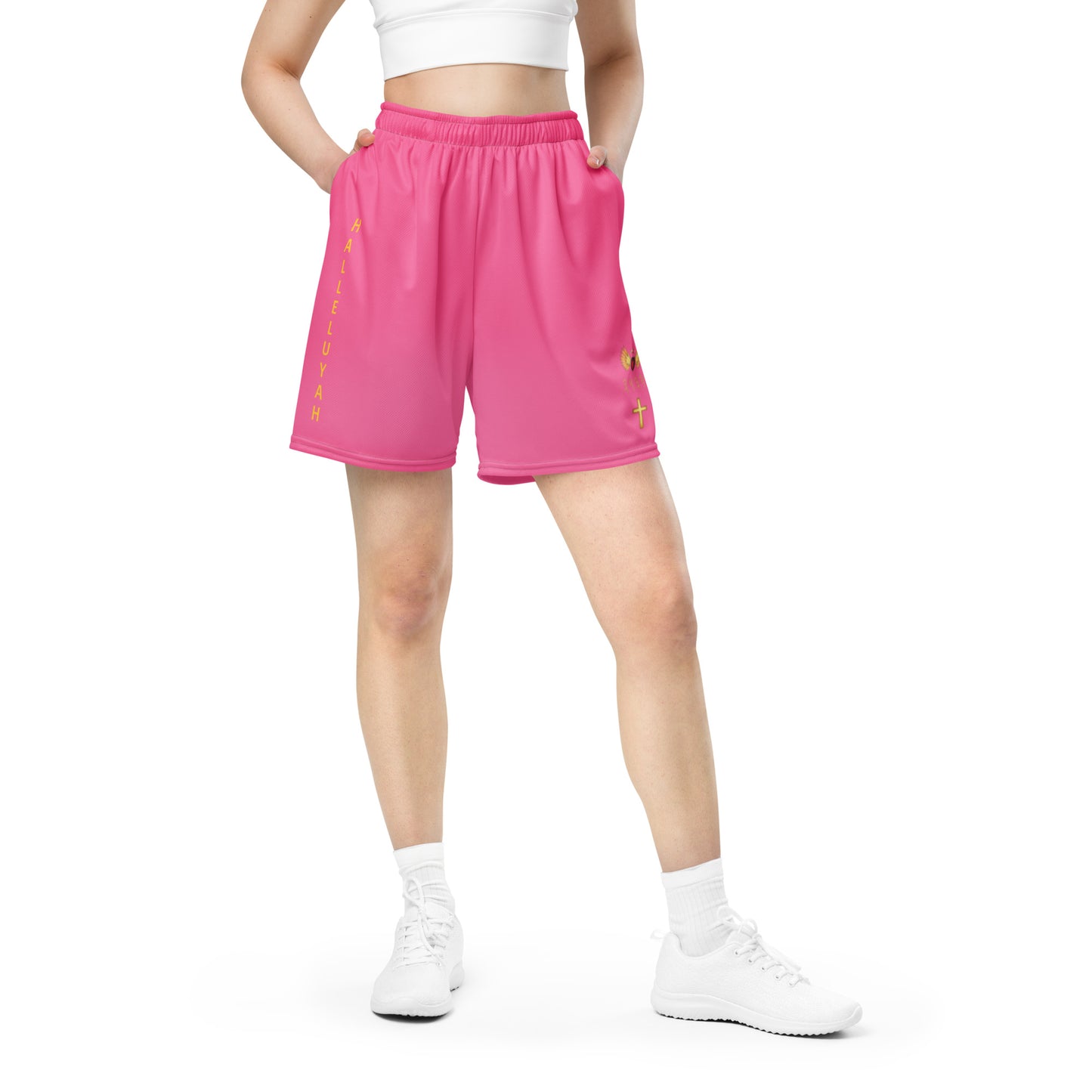 YAHUAH’s Temple P S Unisex mesh shorts
