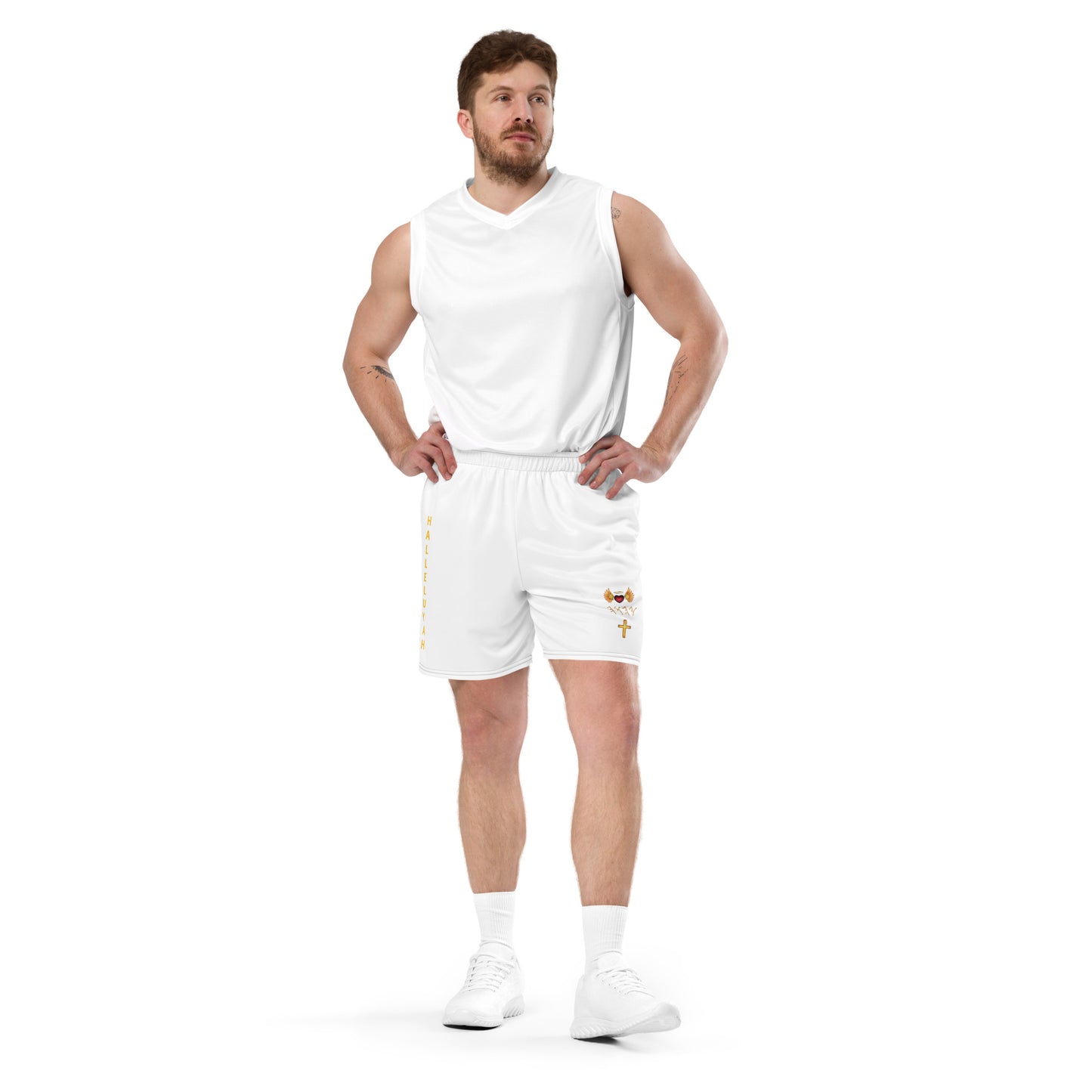 YAHUAH’s Temple P S Unisex mesh shorts