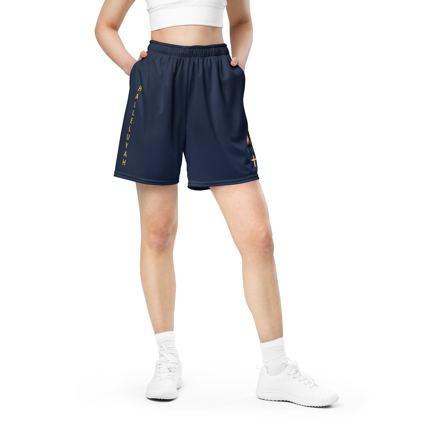 YAHUAH’s Temple P S Unisex mesh shorts