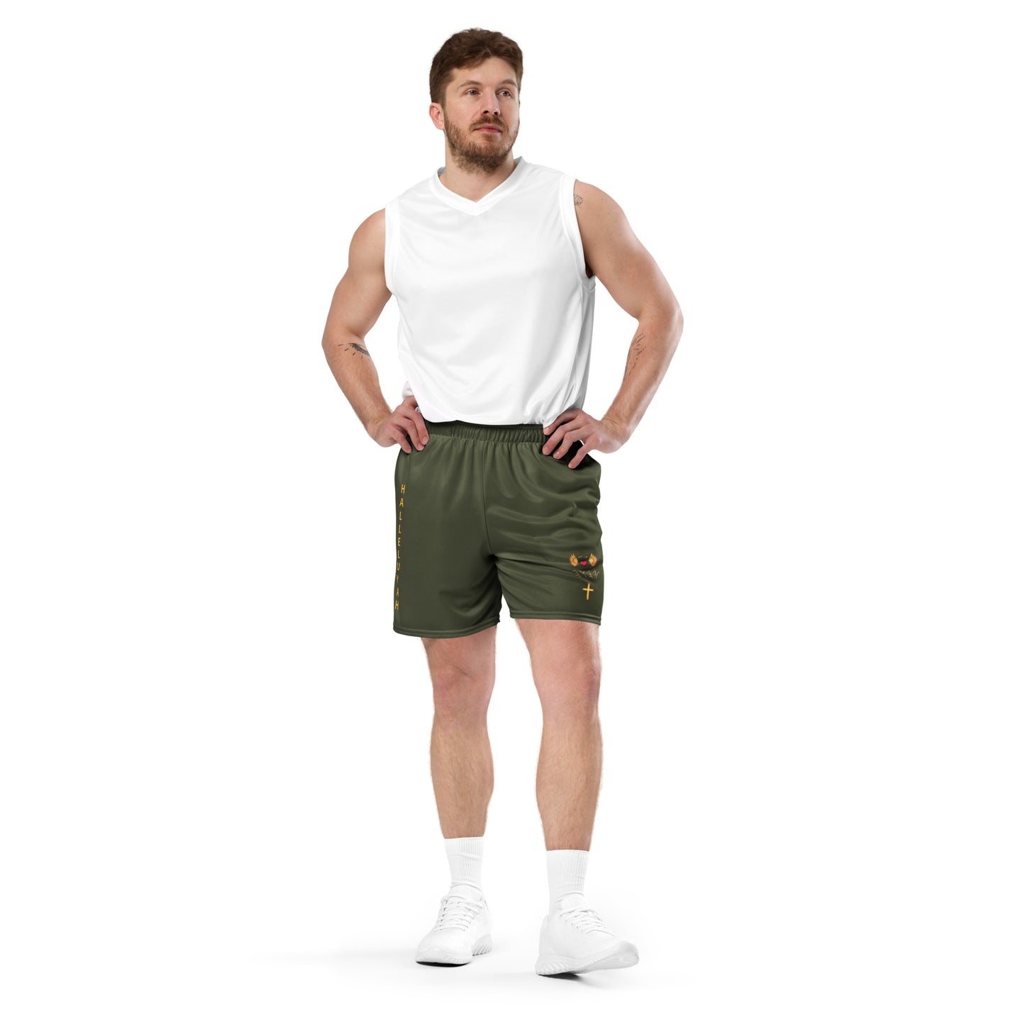 YAHUAH’s Temple P S Unisex mesh shorts