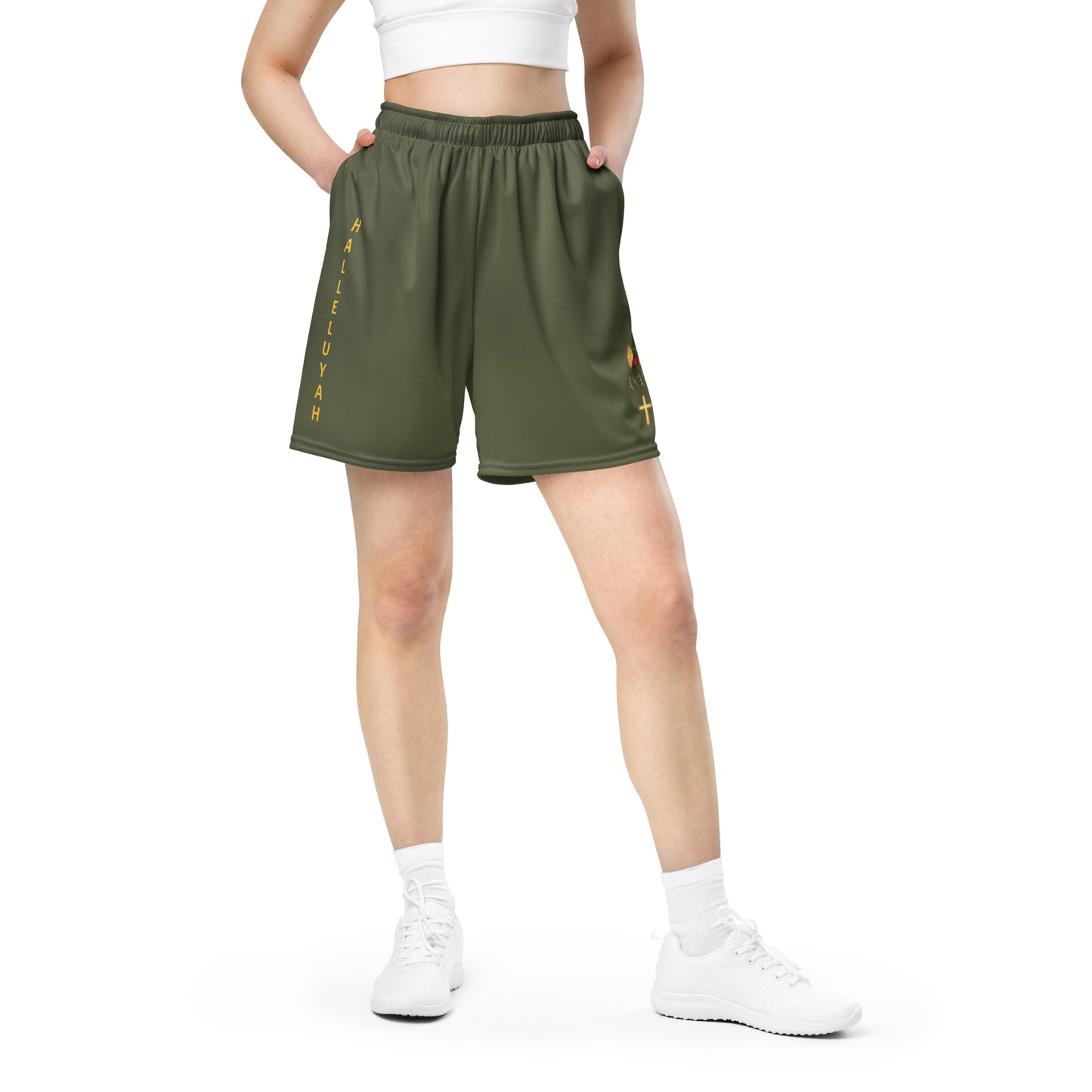 YAHUAH’s Temple P S Unisex mesh shorts