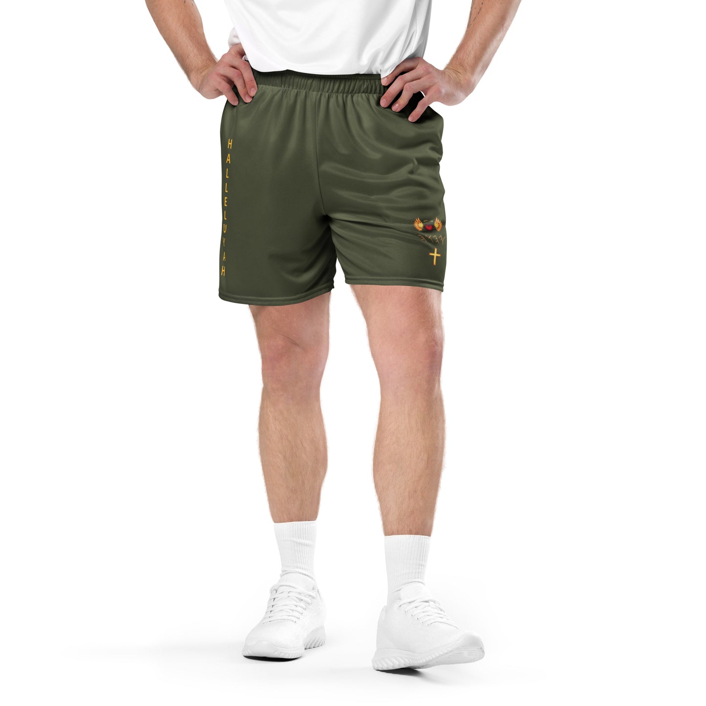YAHUAH’s Temple P S Unisex mesh shorts