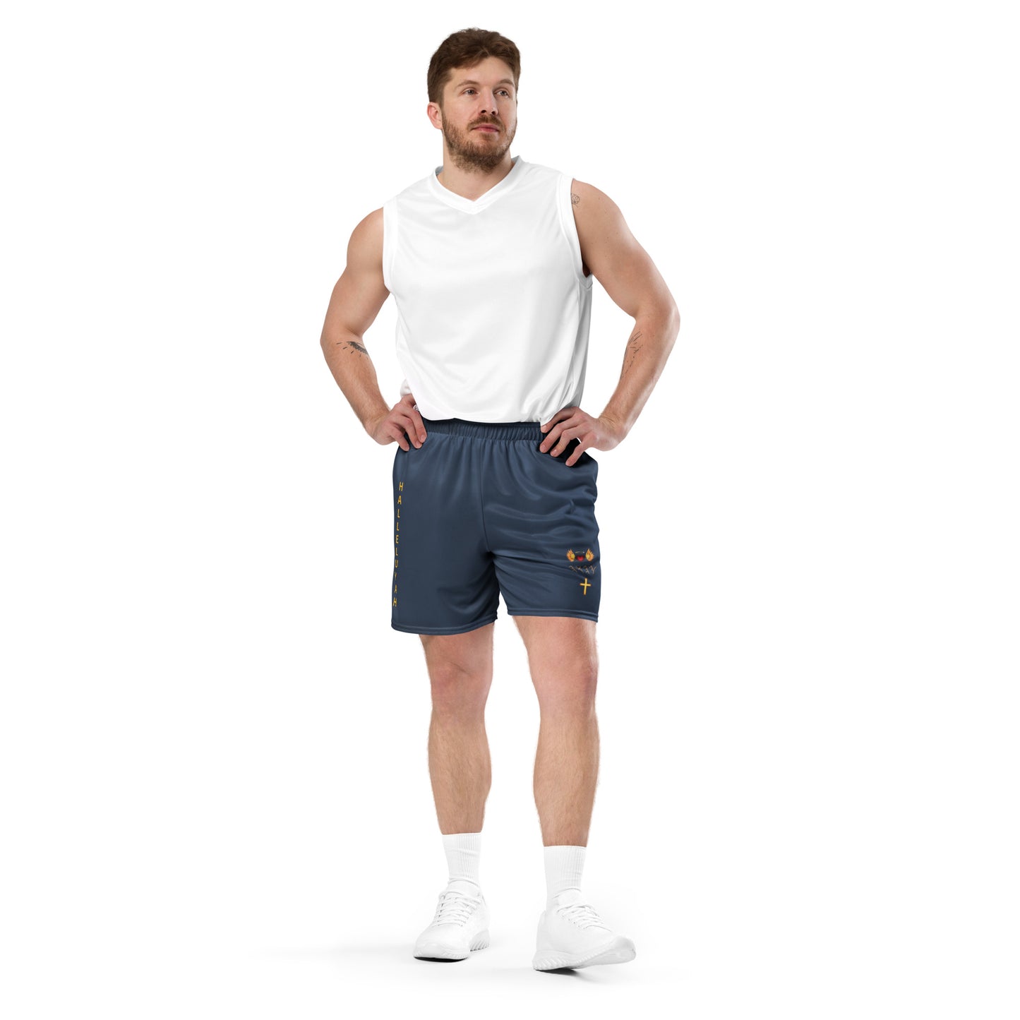 YAHUAH’s Temple P S Unisex mesh shorts