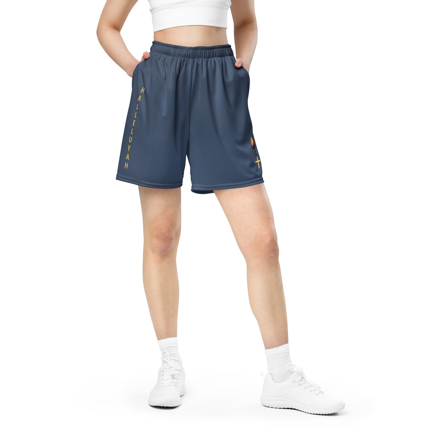 YAHUAH’s Temple P S Unisex mesh shorts