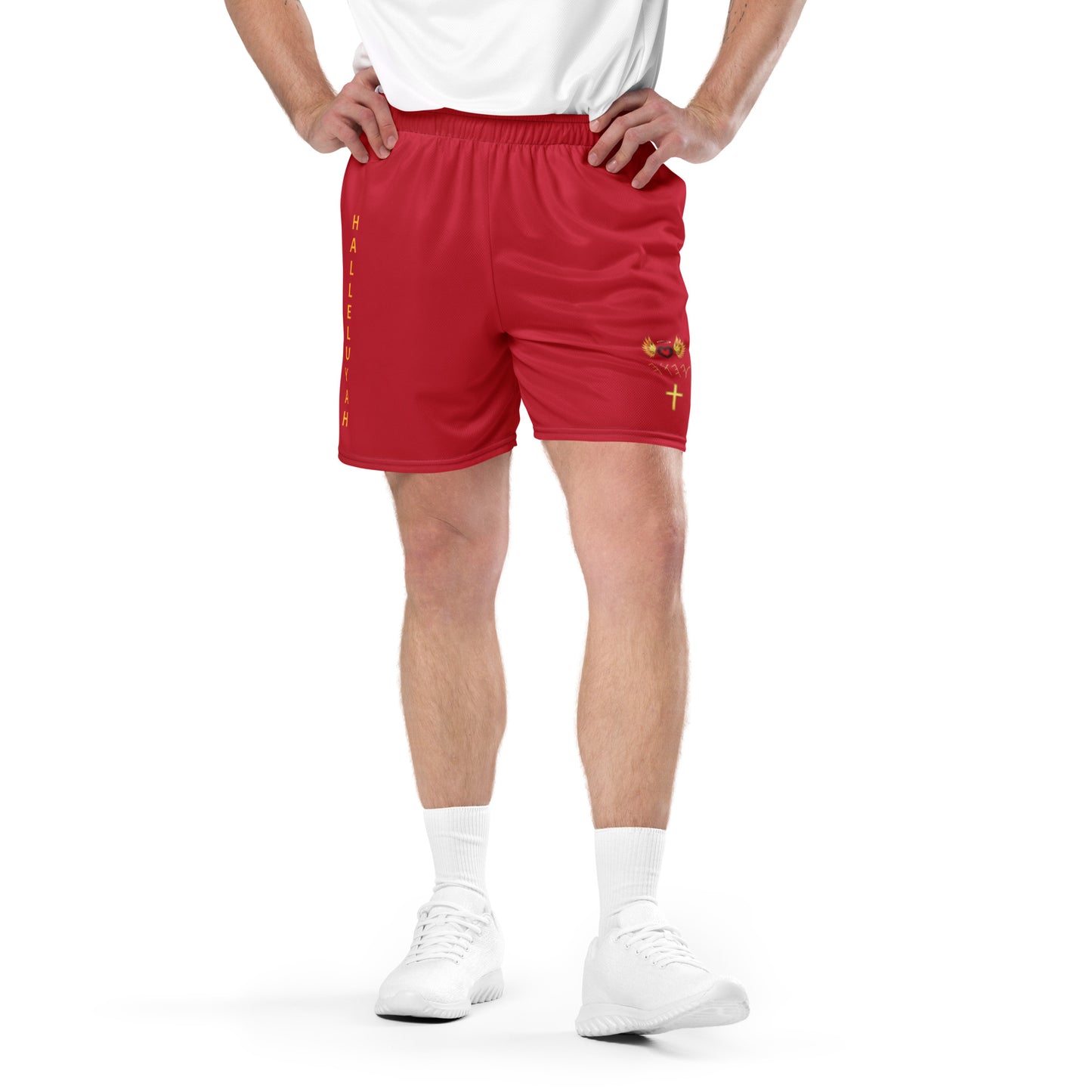 YAHUAH’s Temple P S Unisex mesh shorts