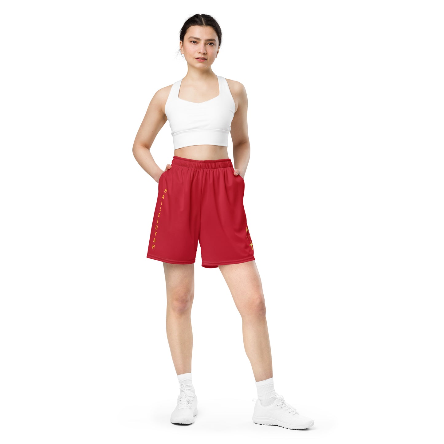 YAHUAH’s Temple P S Unisex mesh shorts