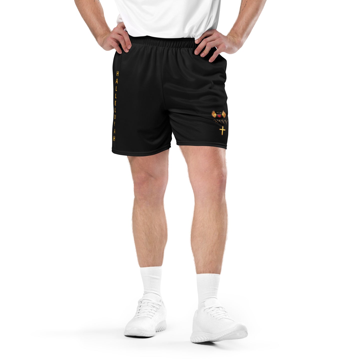 YAHUAH’s Temple P S Unisex mesh shorts