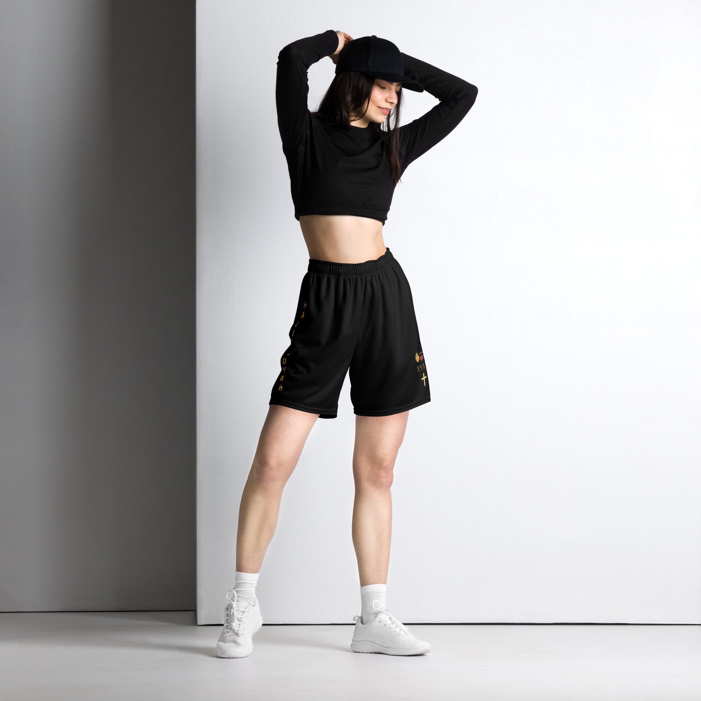 YAHUAH’s Temple P S Unisex mesh shorts