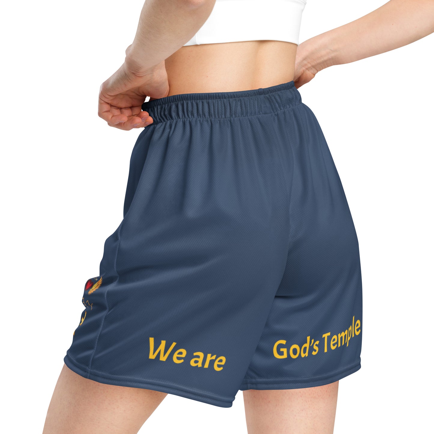 YAHUAH’s Temple P S Unisex mesh shorts