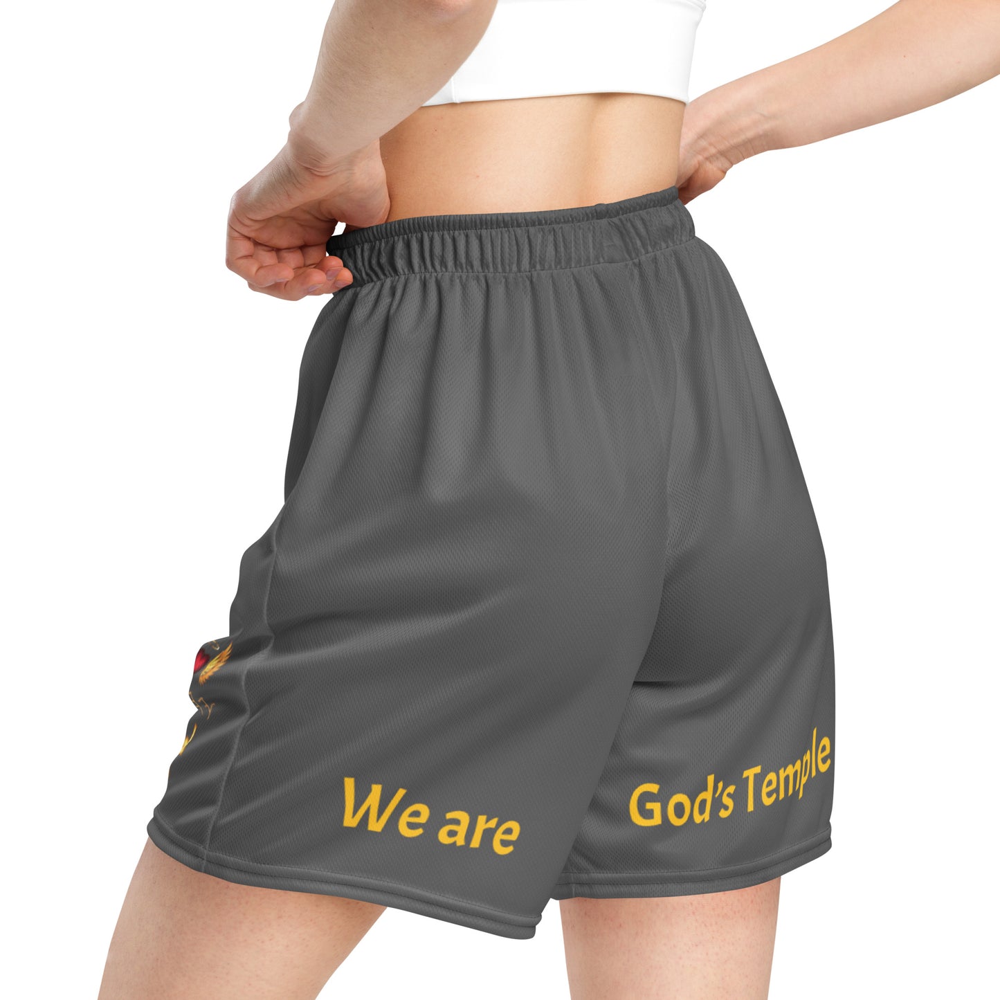 YAHUAH’s Temple P S Unisex mesh shorts