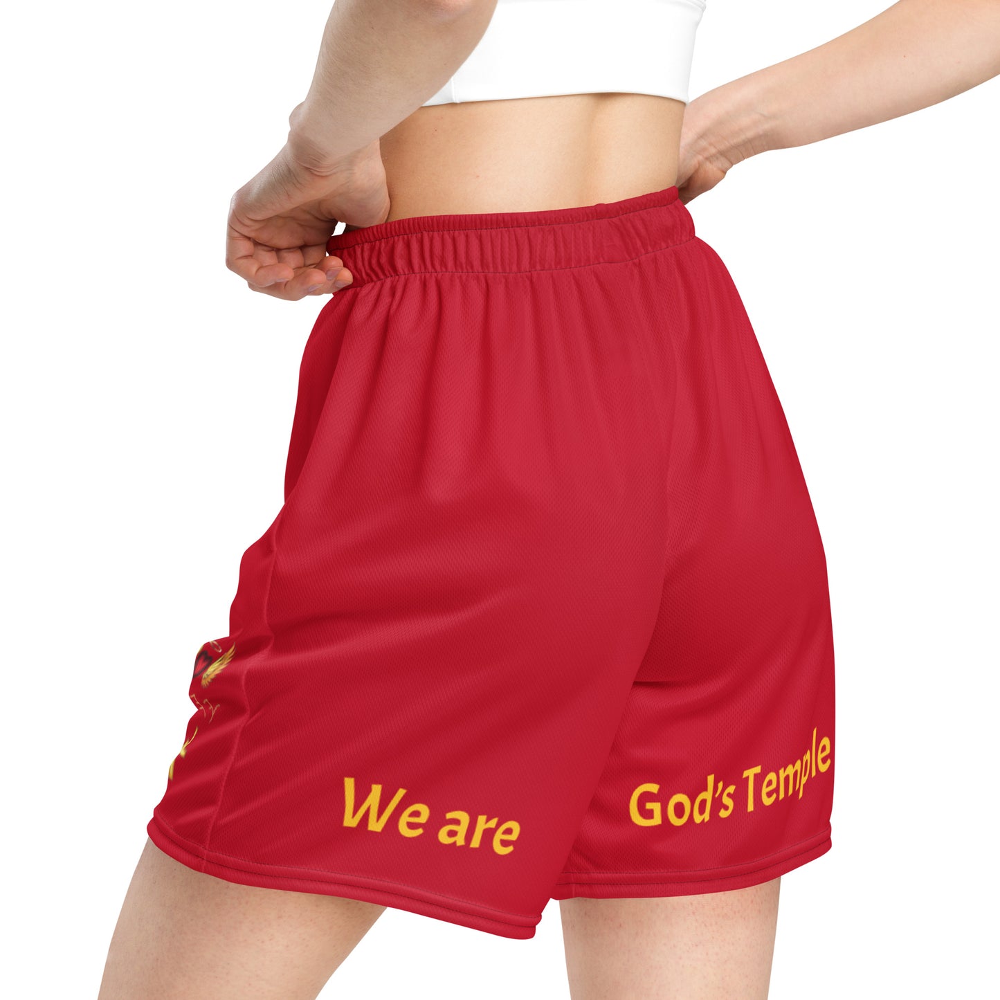 YAHUAH’s Temple P S Unisex mesh shorts