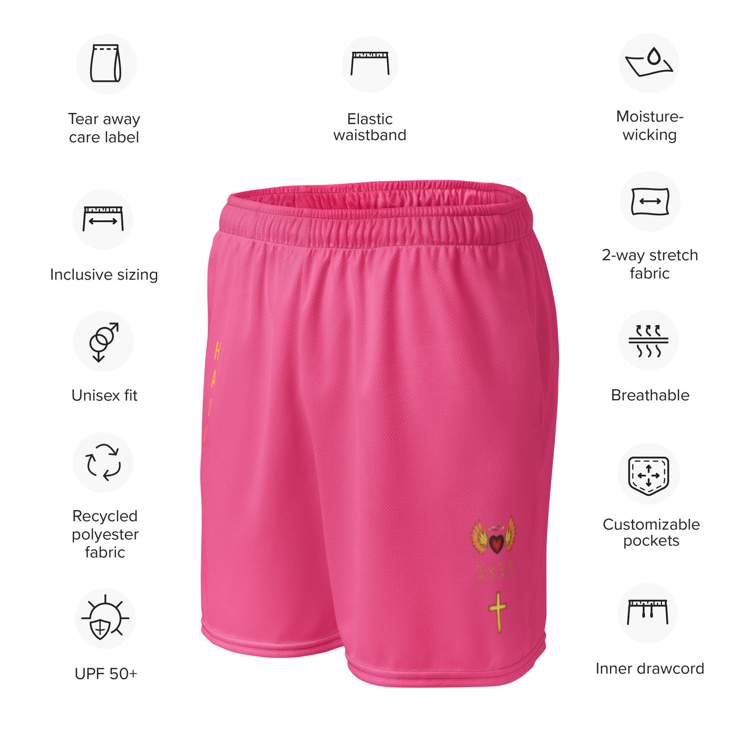 YAHUAH’s Temple P S Unisex mesh shorts