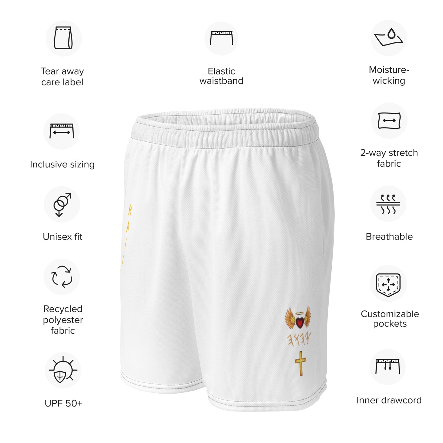 YAHUAH’s Temple P S Unisex mesh shorts