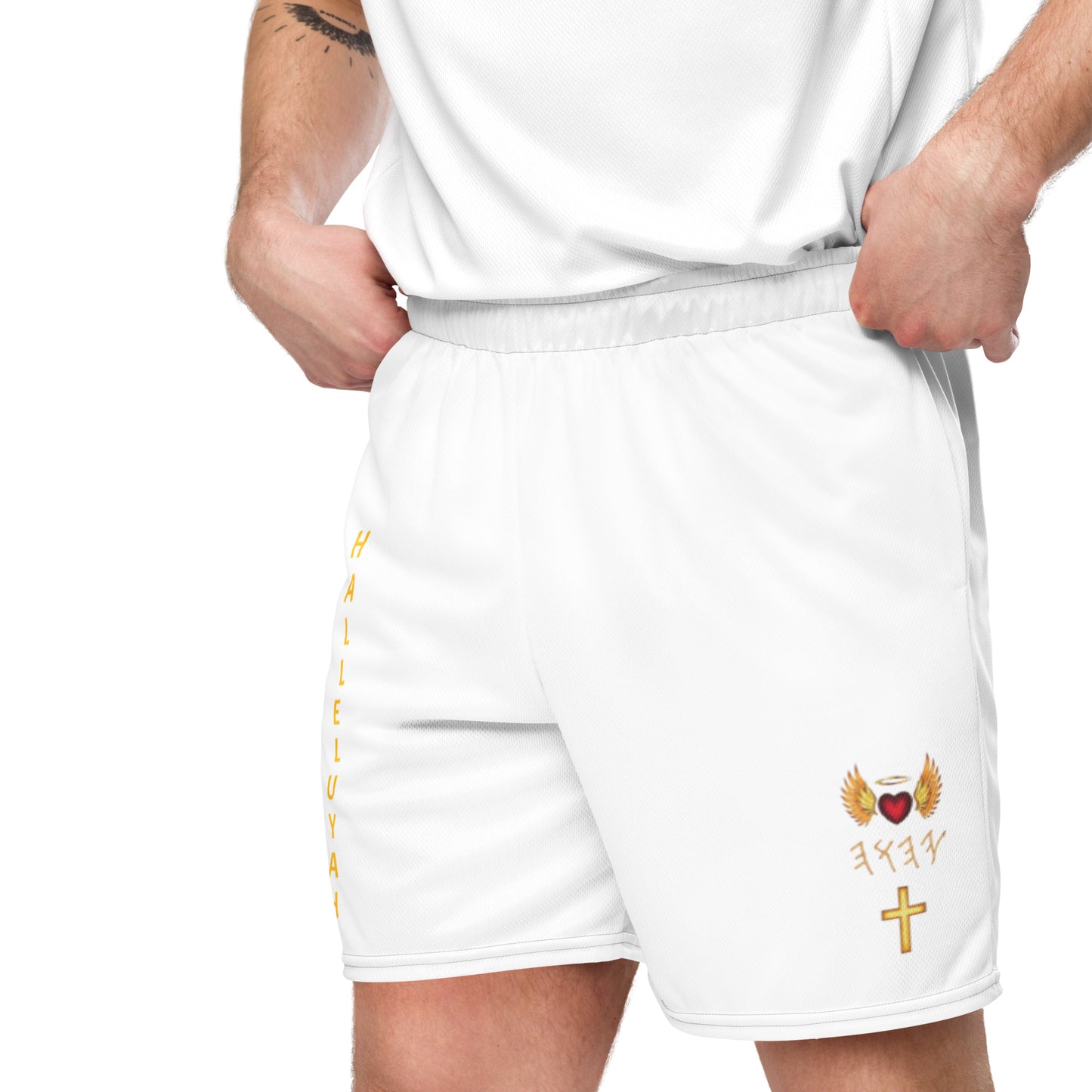 YAHUAH’s Temple P S Unisex mesh shorts