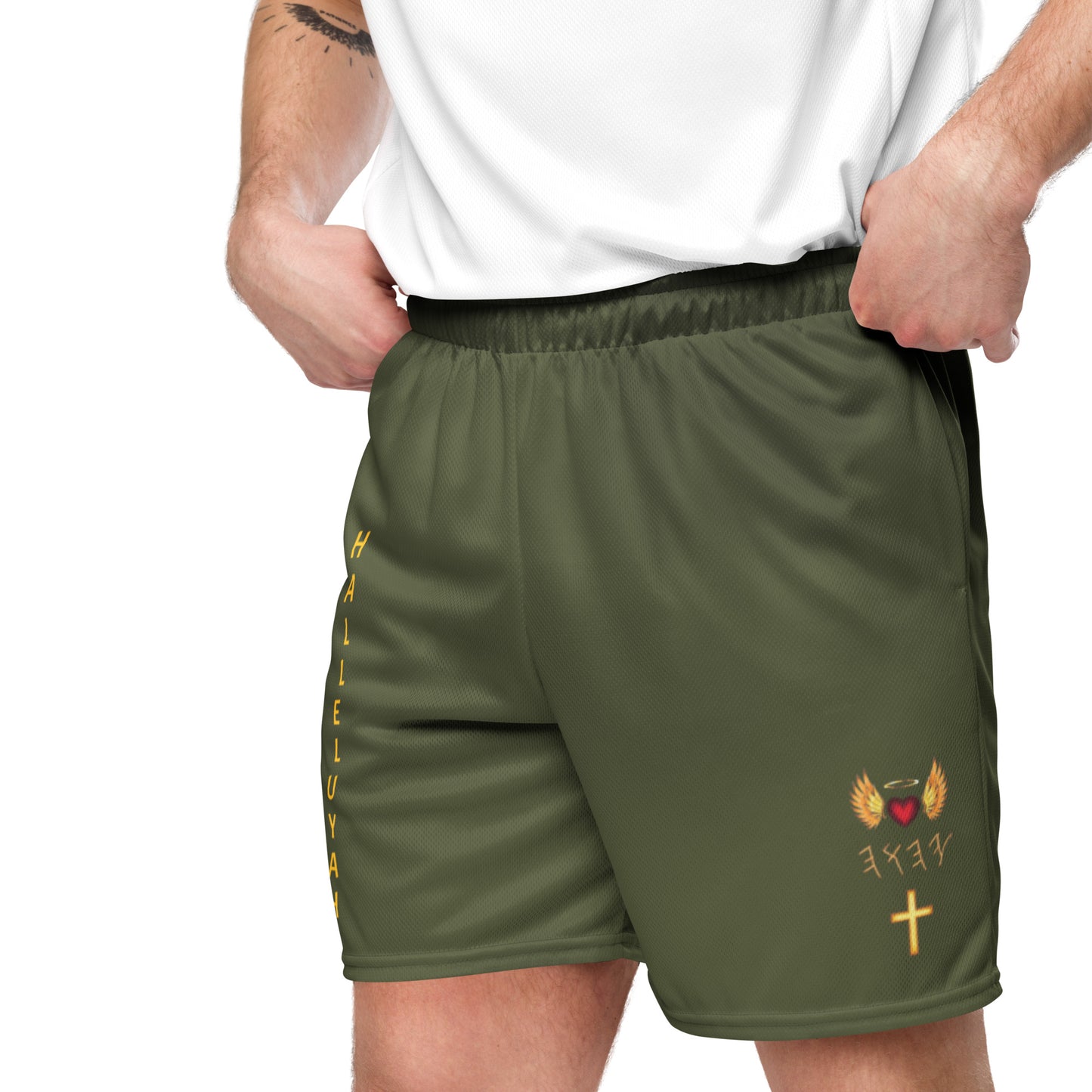 YAHUAH’s Temple P S Unisex mesh shorts