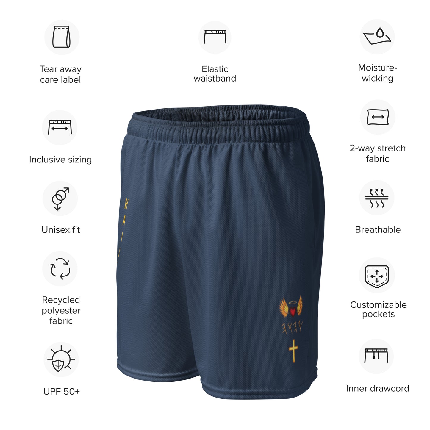 YAHUAH’s Temple P S Unisex mesh shorts