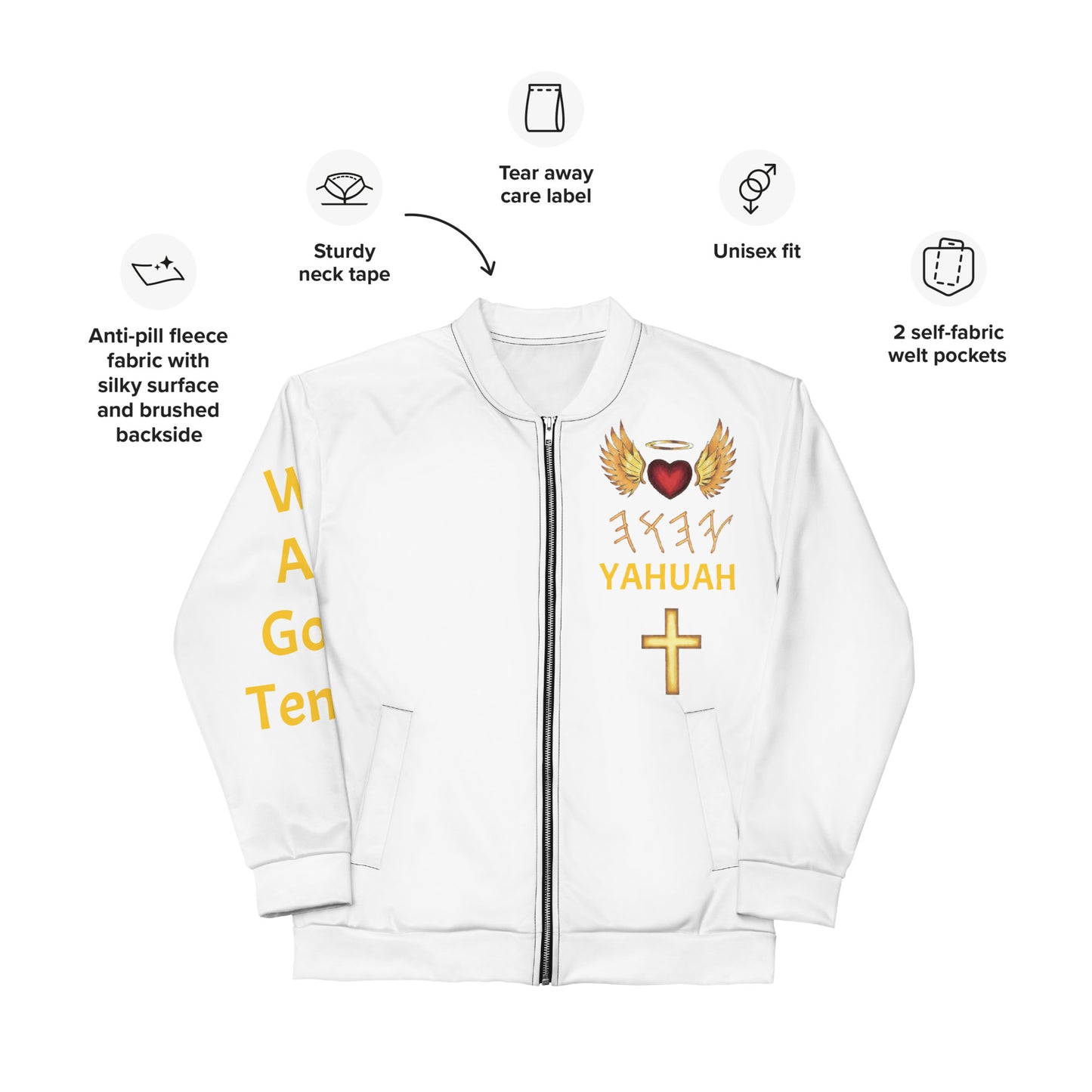 YAHUAH’s Temple J Unisex Bomber Jacket