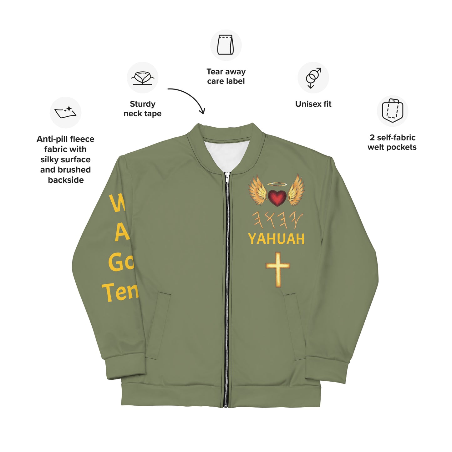 YAHUAH’s Temple J Unisex Bomber Jacket