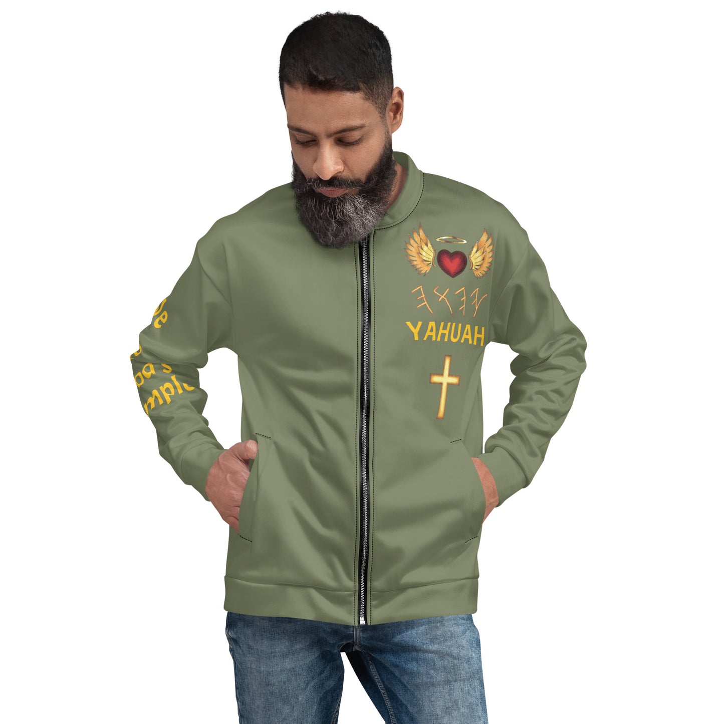 YAHUAH’s Temple J Unisex Bomber Jacket