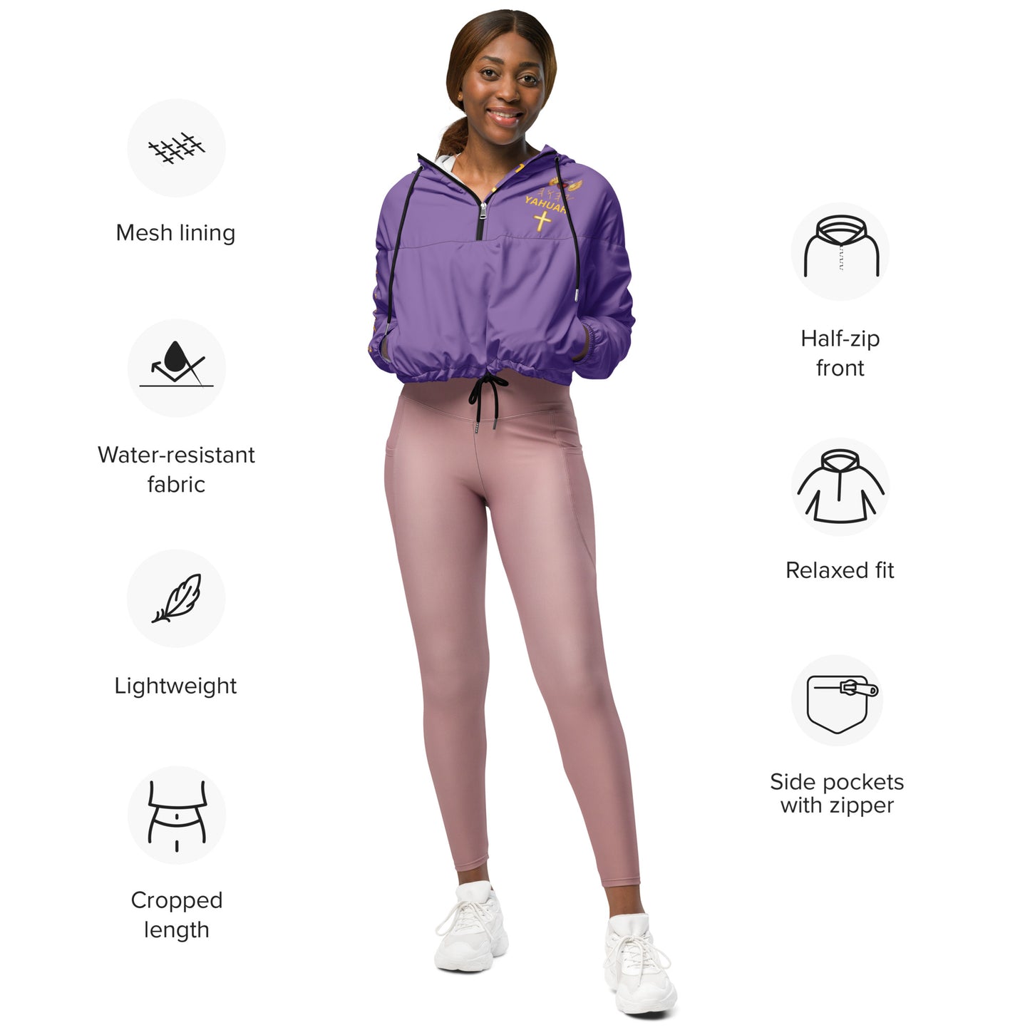 YAHUAH’s Temple J Women’s cropped windbreaker