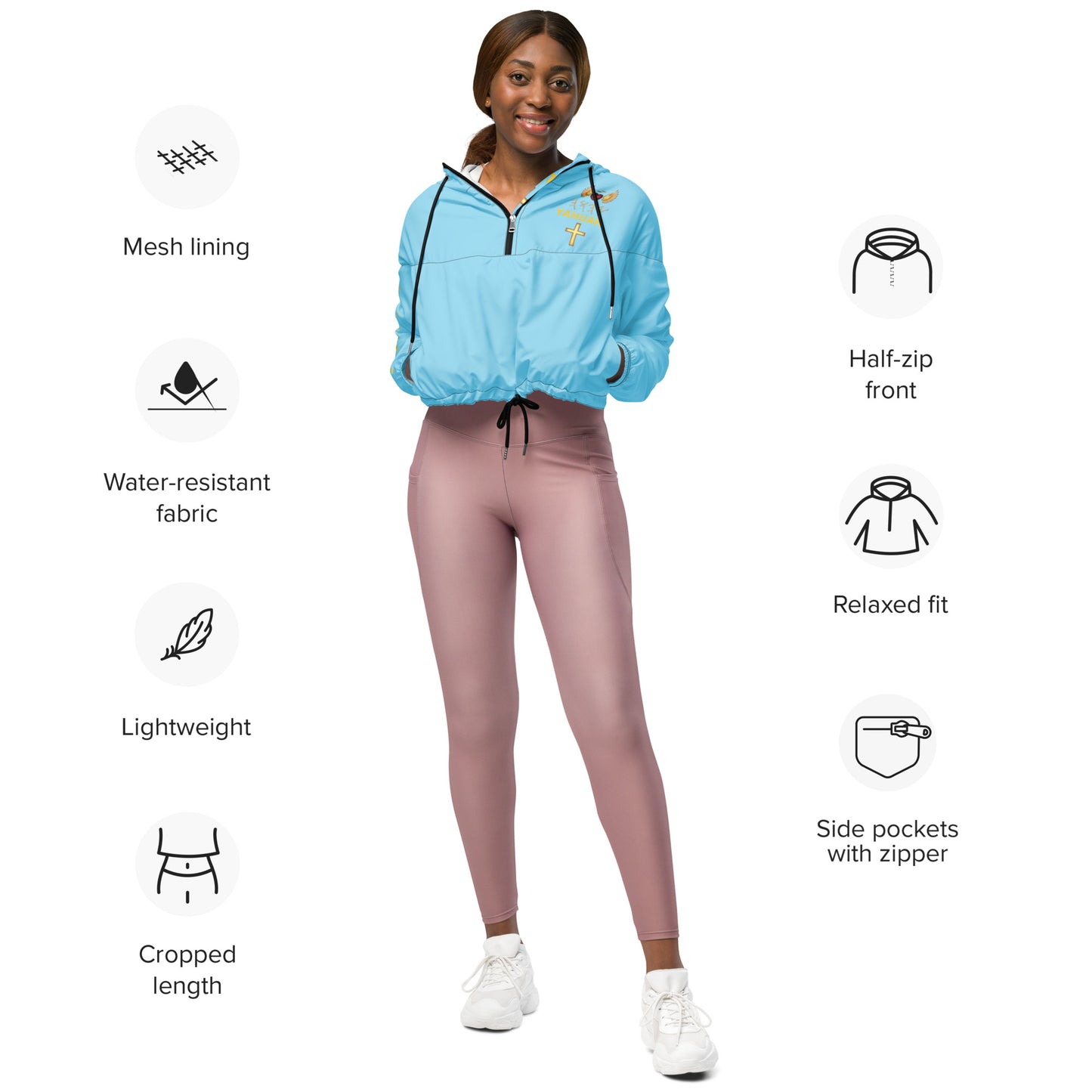 YAHUAH’s Temple J Women’s cropped windbreaker