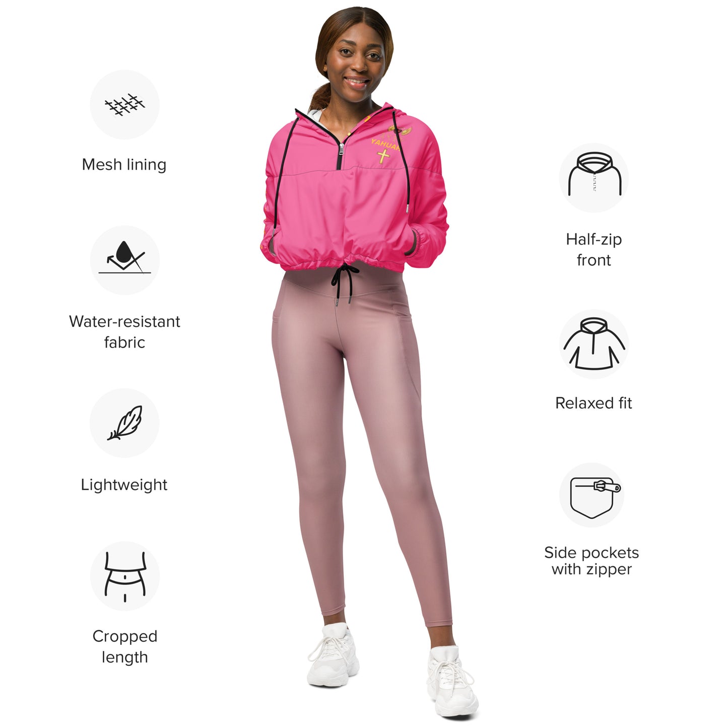 YAHUAH’s Temple J Women’s cropped windbreaker