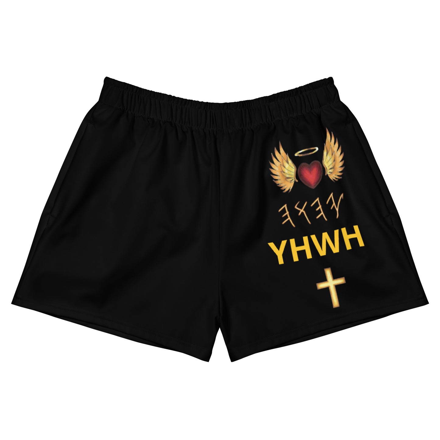 YAHUAH’s Temple P Women’s Recycled Athletic Shorts