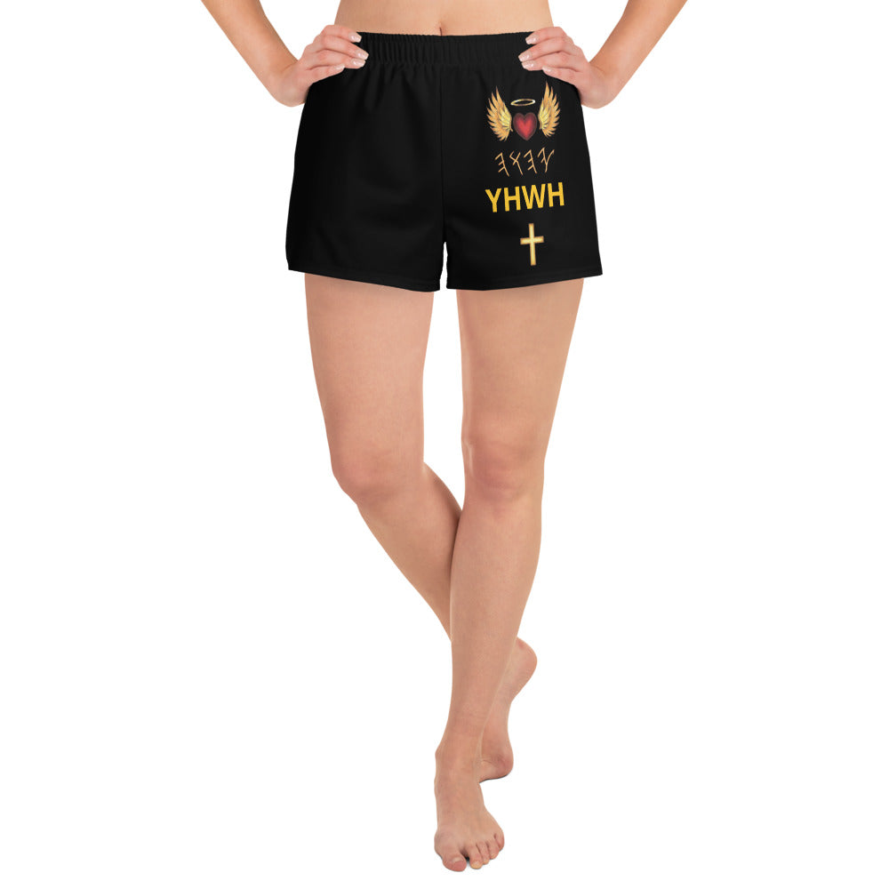YAHUAH’s Temple P Women’s Recycled Athletic Shorts