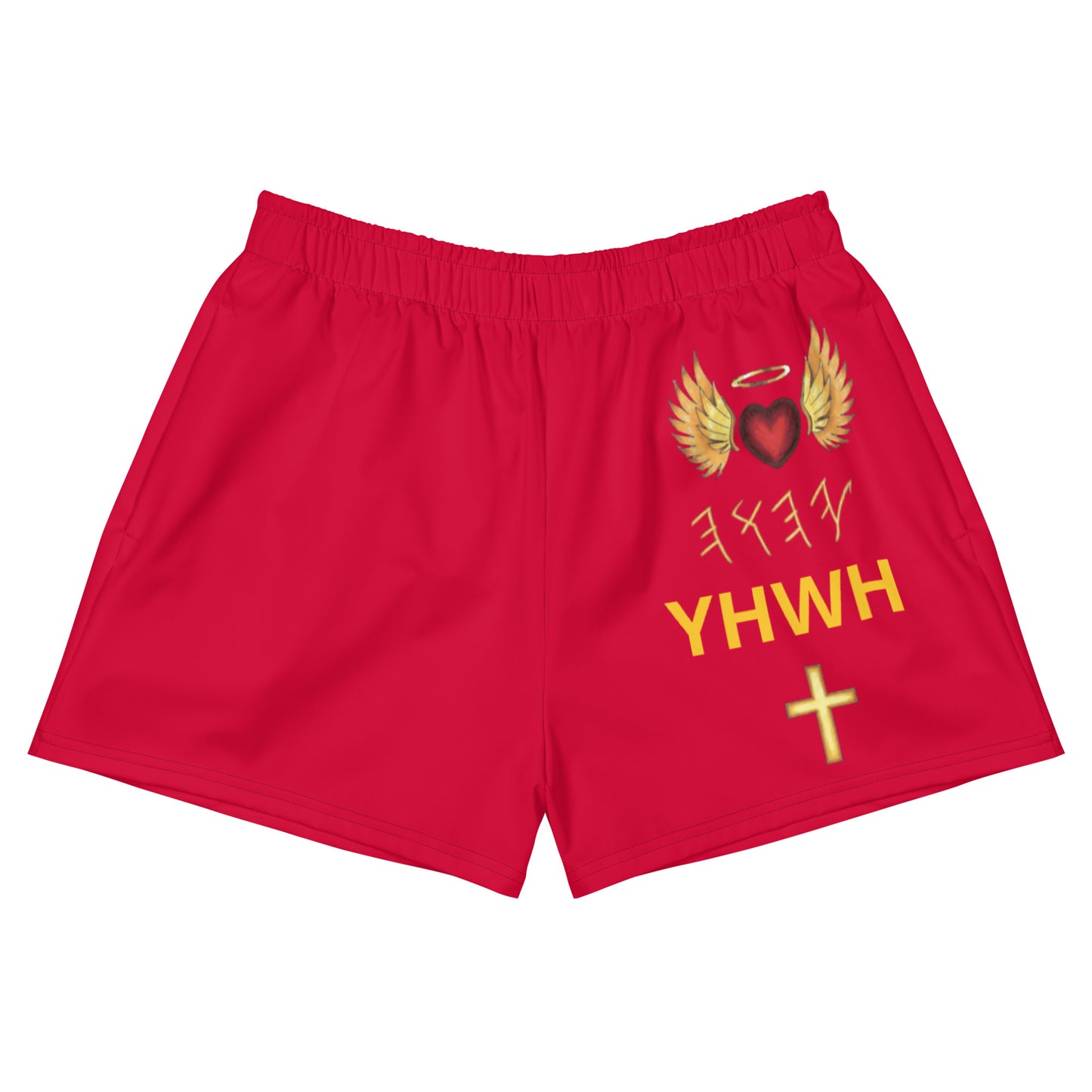 YAHUAH’s Temple P Women’s Recycled Athletic Shorts