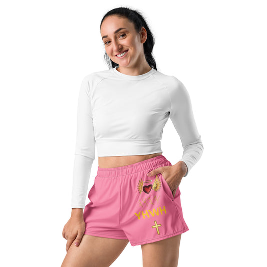 YAHUAH’s Temple P Women’s Recycled Athletic Shorts