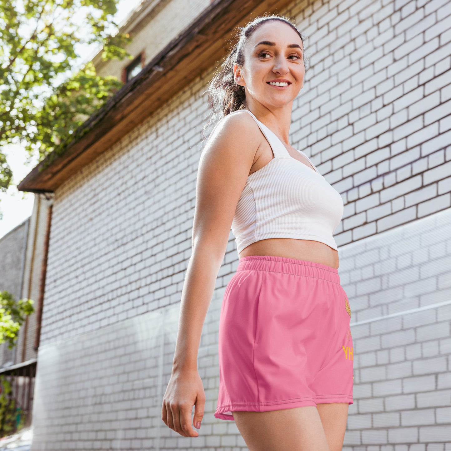 YAHUAH’s Temple P Women’s Recycled Athletic Shorts